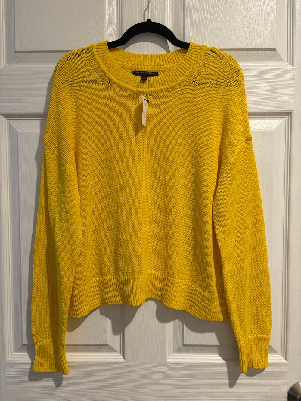 Bright Yellow Crewneck Sweater - Banana Republic